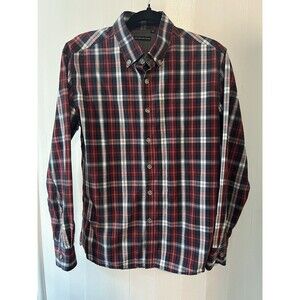 Jacob Holston long sleeve Plaid Button Down Shirt Sz Medium